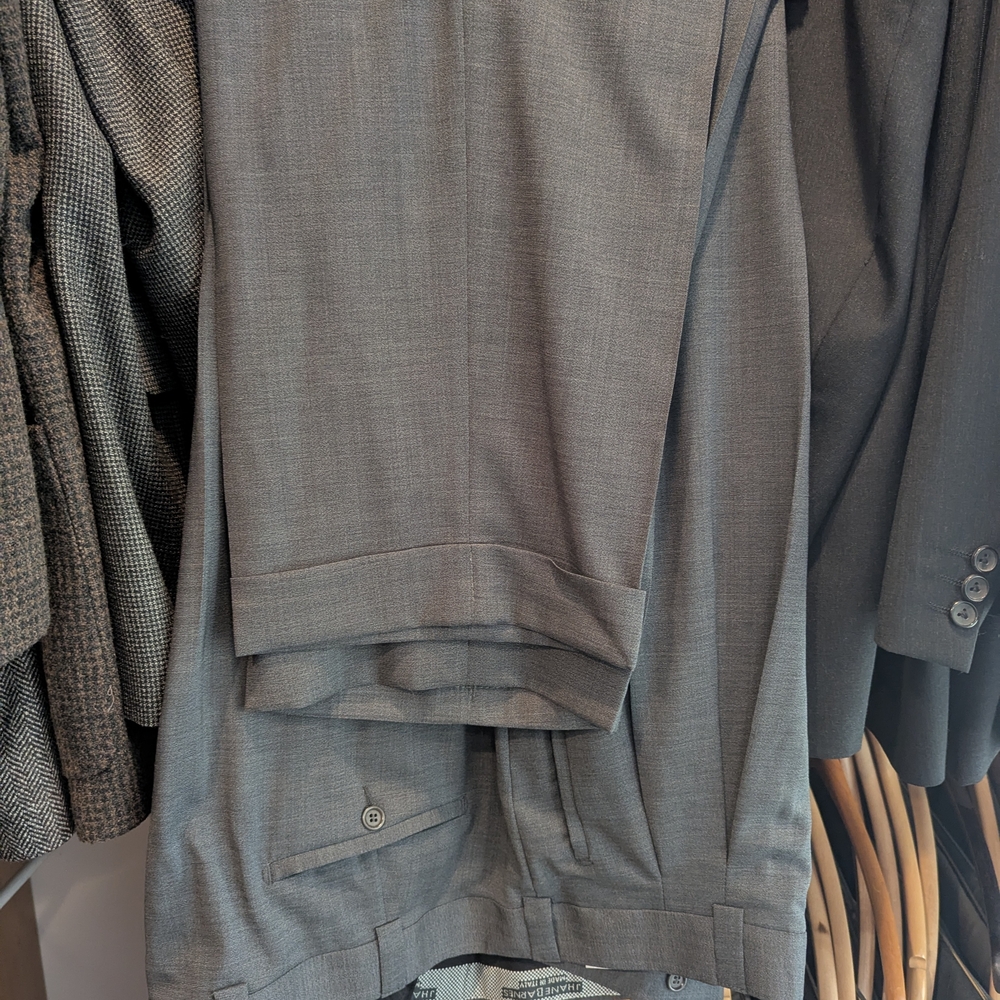 Jhane Barnes Slate Gray Dress Pants. 42 Inseam 29. Freshly Tailored Never Worn
